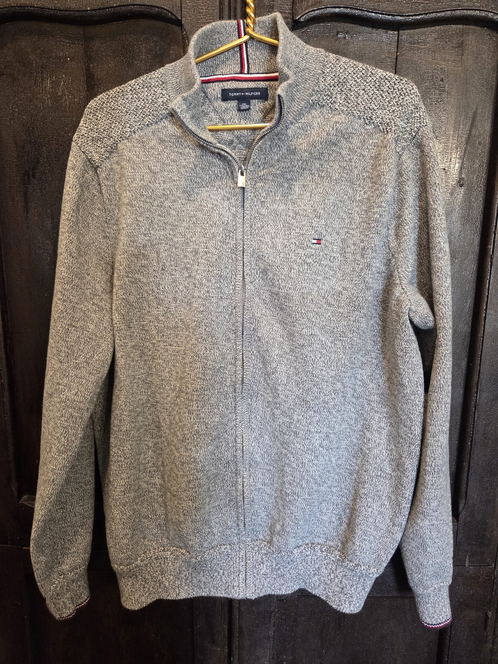 Tommy Hilfiger Men’s Cotton Zip-Up Knit Sweater (XXL)